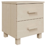 Comodini HAMAR 2 pz Miele 40x35x44,5 cm Legno Massello di Pino