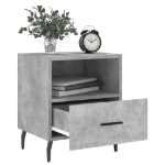 Comodini 2 pz Grigio Cemento 40x35x47,5 cm in Legno Multistrato