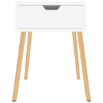 Comodini 2pz Bianco Lucido 40x40x56 cm in Legno Multistrato