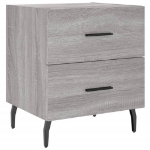 Comodino Grigio Sonoma 40x35x47,5 cm in Legno Multistrato