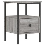 Comodini 2pz Grigio Sonoma 34x36x50 cm in Legno Multistrato