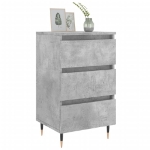 Comodini 2 pz Grigio Cemento 40x35x69 cm in Legno Multistrato