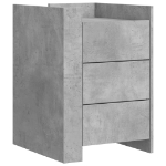 Comodino Grigio Cemento 45x50x65 cm in Legno Multistrato