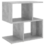 Comodino Grigio Cemento 50x30x51,5 cm in Legno Multistrato