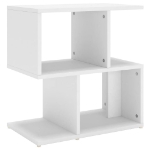 Comodino Bianco 50x30x51,5 cm in Legno Multistrato