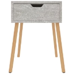 Comodini 2pz Grigio Cemento 40x40x56 cm in Legno Multistrato