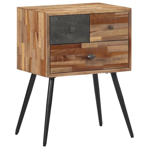 Comodino 47x31,5x60 cm in Legno Massello di Teak