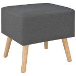 Comodino Grigio Scuro 40x35x40 cm in Tessuto