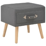 Comodini Grigio Scuro 2 pz 40x35x40 cm in Tessuto