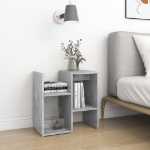 Comodini 2pz Grigio Cemento 50x30x51,5 cm in Legno Multistrato