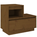 Comodini 2 pz Miele 60x34x51 cm in Legno Massello di Pino