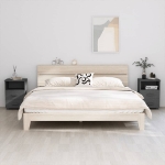 Comodini HAMAR 2 pz Grigio Scuro 40x35x62 cm in Legno di Pino