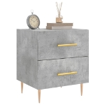 Comodini 2 pz Grigio Cemento 40x35x47,5 cm in Legno Multistrato