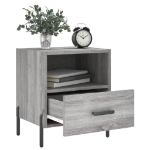 Comodini 2 pz Grigio Sonoma 40x35x47,5 cm in Legno Multistrato