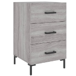 Comodino Grigio Sonoma 40x40x66 cm in Legno Multistrato