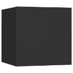 Comodino Nero 30,5x30x30 cm in Legno Multistrato