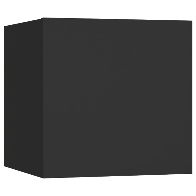 Comodino Nero 30,5x30x30 cm in Legno Multistrato