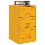 Comodini 2 pz Giallo Senape 34,5x39x62 cm in Acciaio