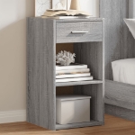 Comodini 2 pz Grigio Sonoma 35x34x65 cm in Legno Multistrato