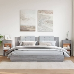 Comodini 2 pz Grigio Sonoma 35x34x65 cm in Legno Multistrato