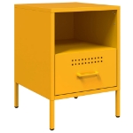 Comodino Giallo Senape 36x39x50,5cm Acciaio Laminato a Freddo