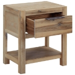 Comodini con Cassetti 2 pz 40x30x48 cm Legno Massello di Acacia