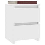 Comodini 2 pz Bianco 30x30x40 cm in Legno Ingegnerizzato