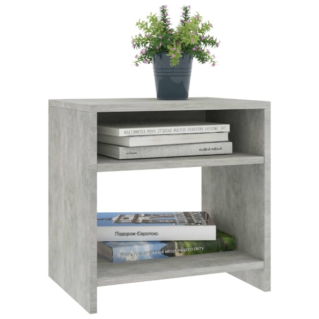 Comodini 2 pz Grigio Cemento 40x30x40 cm in Legno Multistrato