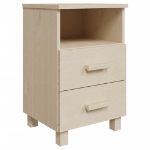 Comodini HAMAR 2 pz Miele 40x35x62 cm Legno Massello di Pino