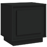 Comodino Nero 44x35x45 cm in Legno Multistrato