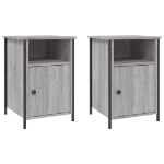 Comodini 2 pz Grigio Sonoma 40x42x60 cm in Legno Multistrato