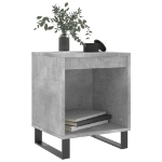 Comodini 2pz Grigio Cemento 40x35x50 cm in Legno Multistrato