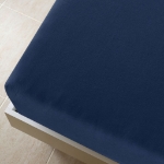 Lenzuola con Angoli Jersey 2pz Blu Marino 100x200 cm Cotone