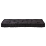 Cuscino per Pallet e Pavimento in Cotone 120x80x10 cm Nero