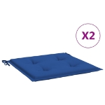 Cuscini per Sedia 2 pz Blu Reale 50x50x3 cm in Tessuto Oxford