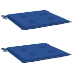 Cuscini per Sedia 2 pz Blu Reale 50x50x3 cm in Tessuto Oxford