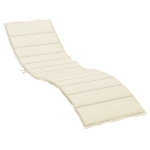 Cuscino per Lettino Crema 200x60x3 cm in Tessuto Oxford