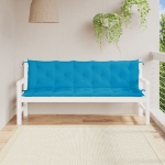 Cuscini per Panca 2 pz Azzurri 180x50x7 cm in Tessuto Oxford