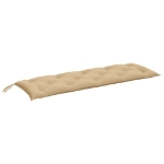 Cuscino Panca da Giardino Beige Mélange 150x50x7 cm in Tessuto