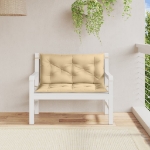 Cuscini Panca Giardino 2pz Beige Mélange 100x50x7cm Tessuto