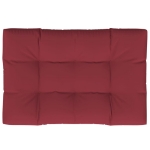 Cuscino per Pallet 120 x 80 x 12 cm Rosso Vino in Tessuto