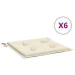 Cuscini per Sedia 6 pz Crema 40x40x3 cm in Tessuto Oxford