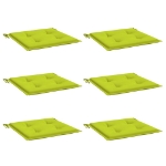 Cuscini per Sedia 6 pz Verde Brillante 50x50x3cm Tessuto Oxford