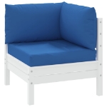 Cuscini per Pallet 3 pz Blu in Tessuto Oxford