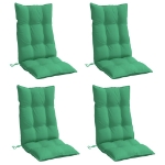 Cuscini per Sedia con Schienale Alto 4 pz Verde Tessuto Oxford