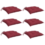 Cuscini per Pallet 6 pz Rosso Vino 50x50x7 cm Tessuto Oxford