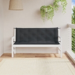 Cuscini Panca Giardino 2pz Antracite Mélange 150x50x7cm Tessuto