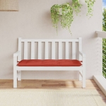 Cuscino Panca Giardino Rosso Mélange 120x50x7cm Tessuto