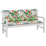 Cuscini Panca da Giardino 2pz Multicolore 150x50x7cm in Tessuto