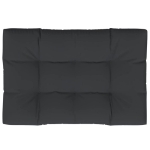 Cuscino per Pallet Nero 120x80x12 cm in Tessuto